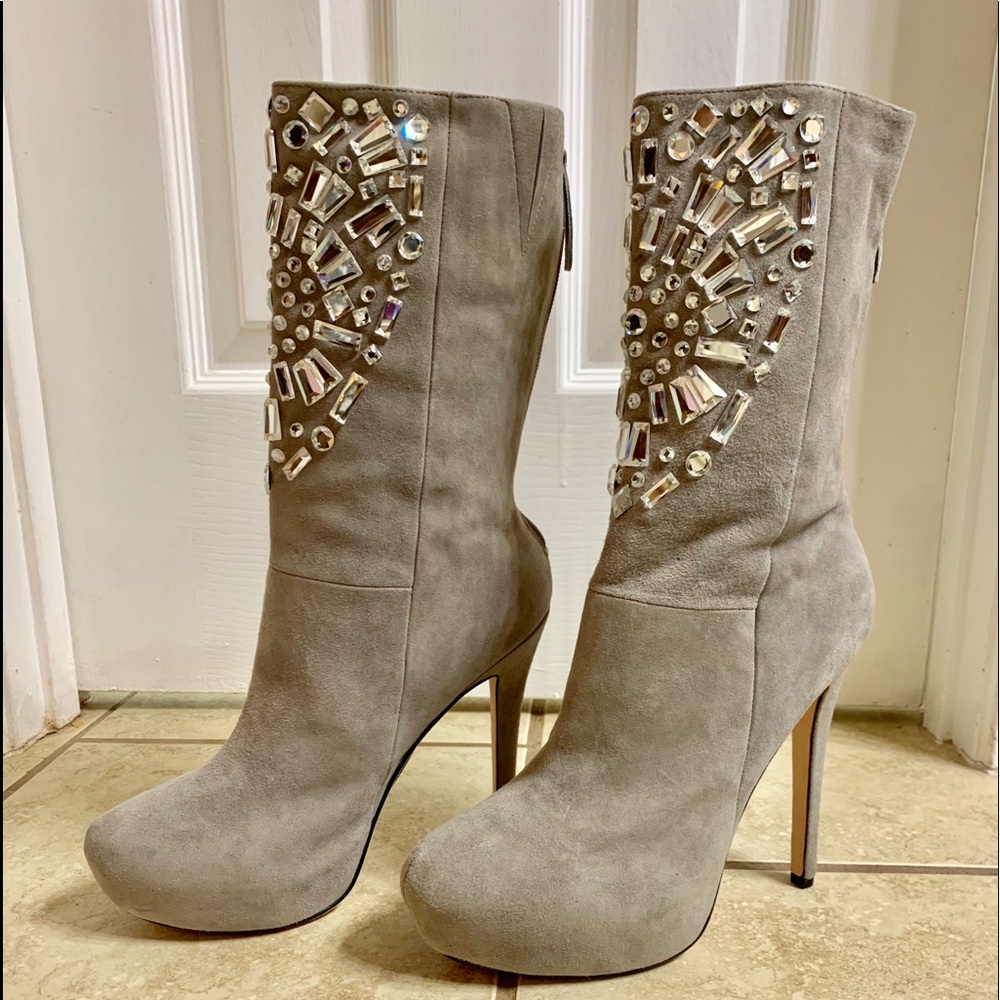 Charles Jourdan Paris low Boots, Suede, Size 8